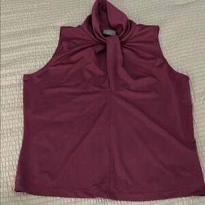 Clifford and Wills Elegant Sleeveless Top in Purple burgundy stretchy medium